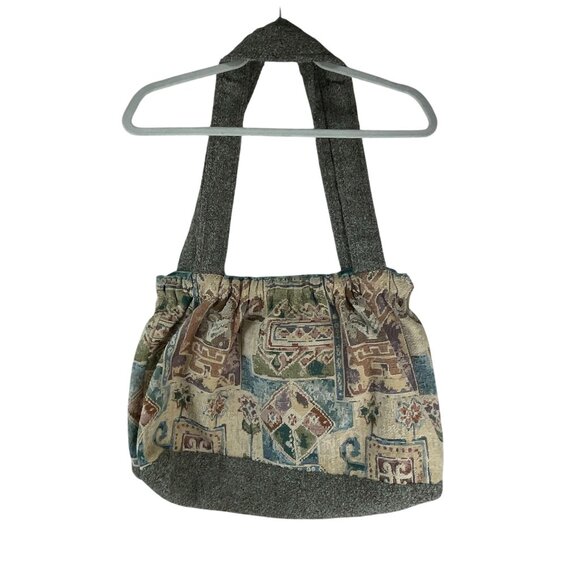 Gerri's Bags Handmade Boho Tapestry Shoulder Bag With Neutral Tones & Spacious D - Picture 4 of 4